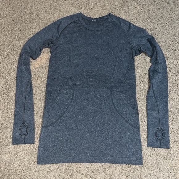 Lululemon Swiftly Tech Long Sleeve Thumbholes Dark Classic Sport Grey 6 - Picture 3 of 9
